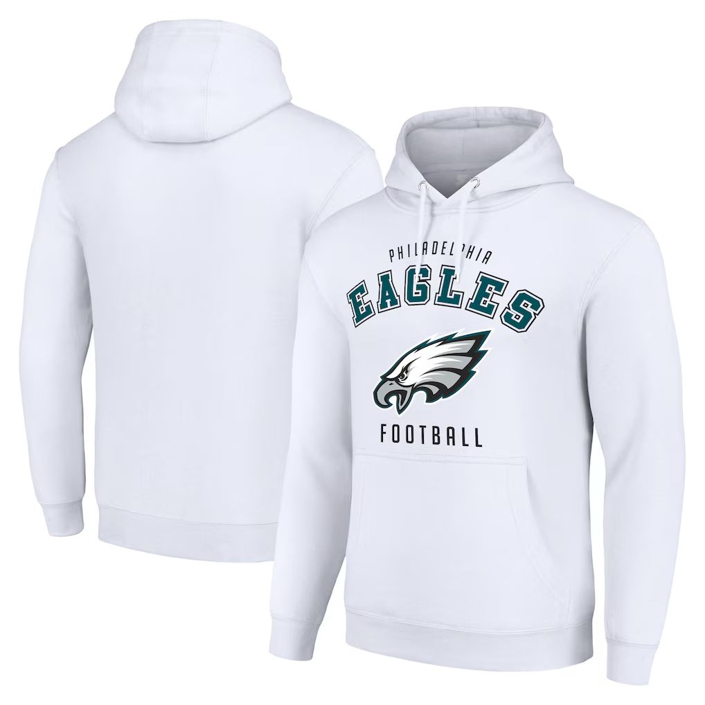 Men 2026 NFL Philadelphia Eagles white Hoodie hooded style 01